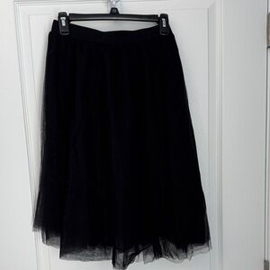 Charlotte Russe Black A-Line Tulle Skirt